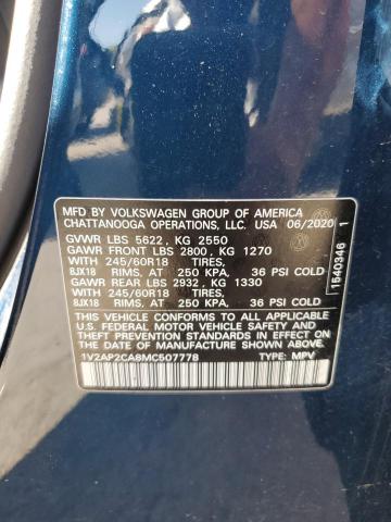 2021 VOLKSWAGEN ATLAS S - 1V2AP2CA8MC507778