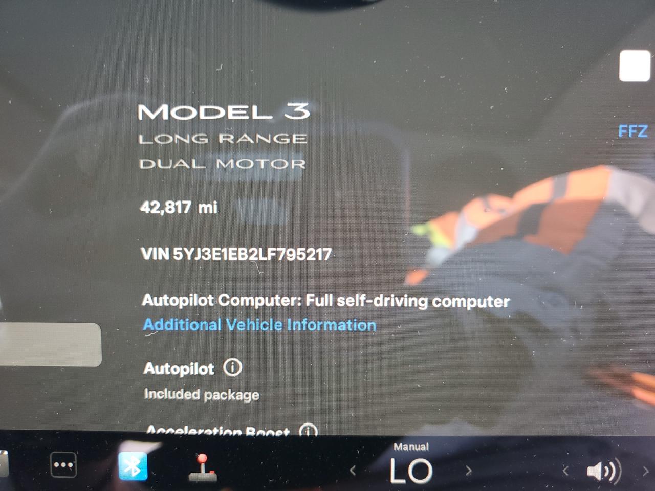 Lot #2969090369 2020 TESLA MODEL 3