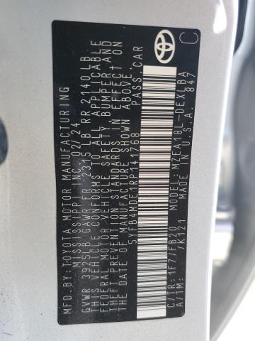 2024 TOYOTA COROLLA LE - 5YFB4MDE1RP141768