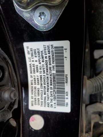 VIN 19XFC2F5XGE089822 2016 Honda Civic, LX no.12