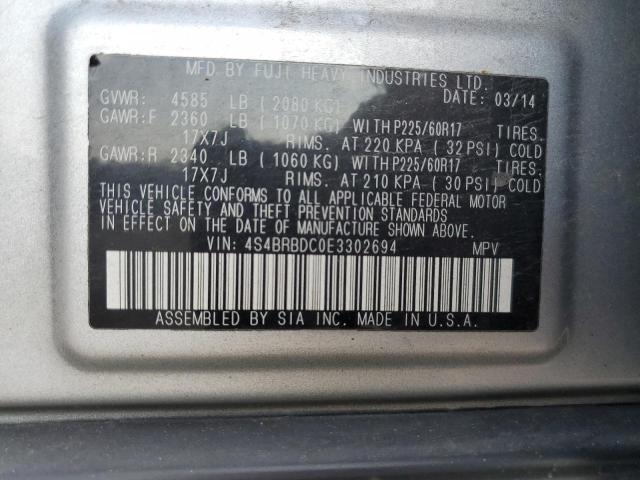 VIN 4S4BRBDC0E3302694 2014 Subaru Outback, 2.5I Pre... no.14