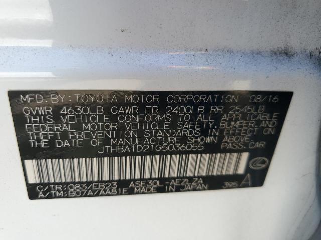 2016 LEXUS IS 200T - JTHBA1D21G5036055