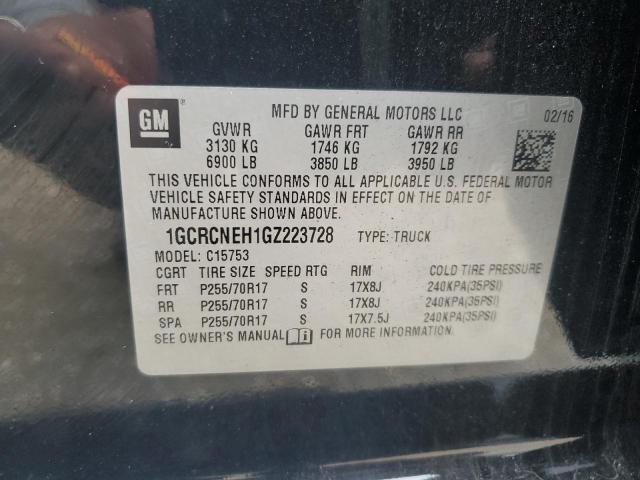 2016 CHEVROLET SILVERADO - 1GCRCNEH1GZ223728