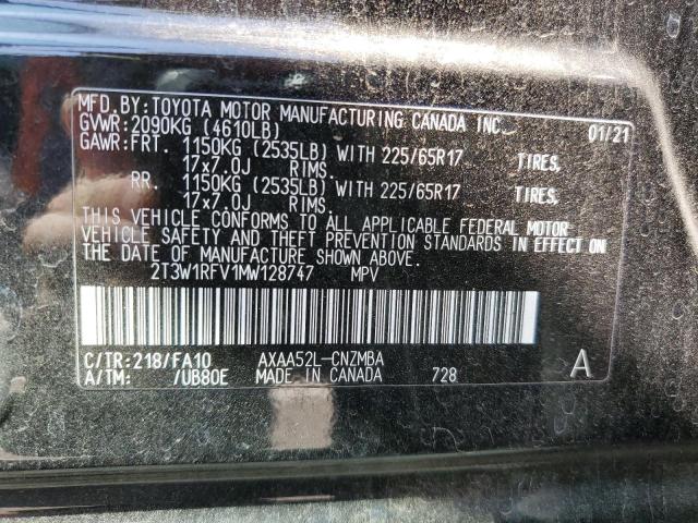 VIN 2T3W1RFV1MW128747 2021 Toyota RAV4, Xle no.13