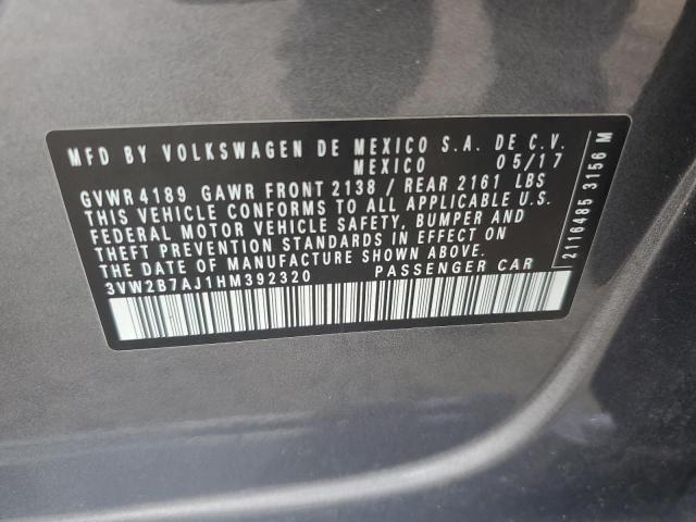 2017 VOLKSWAGEN JETTA S - 3VW2B7AJ1HM392320