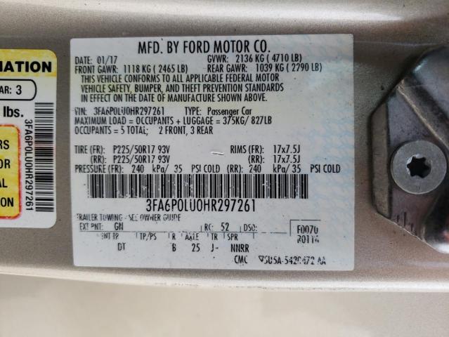 VIN 3FA6P0LU0HR297261 2017 Ford Fusion, Se Hybrid no.12