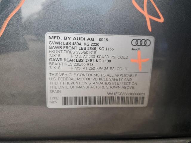 VIN WA1ECCFS8HR006623 2017 AUDI Q3 no.13