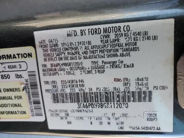 VIN 3FA6P0H98GR112070 2016 Ford Fusion, SE no.12