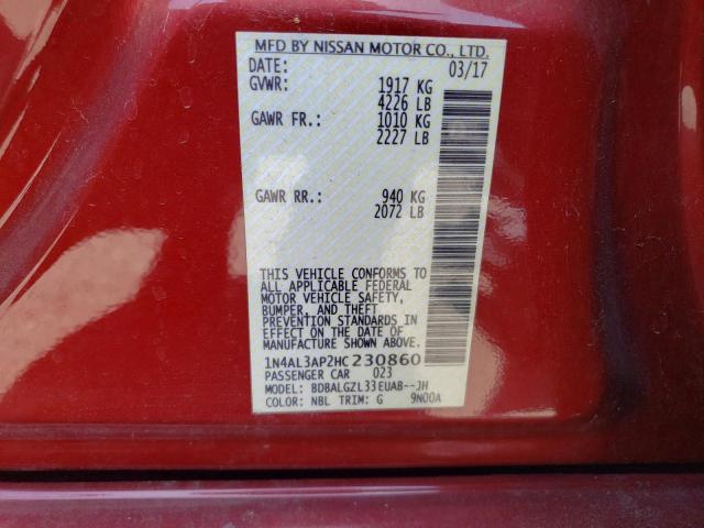 2017 NISSAN ALTIMA 2.5 - 1N4AL3AP2HC230860