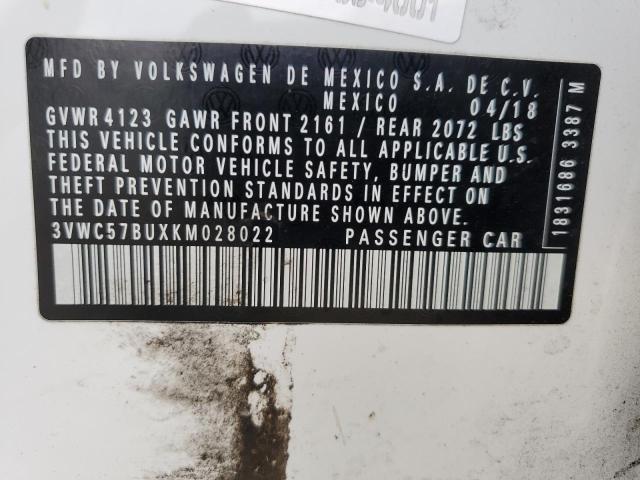 2019 VOLKSWAGEN JETTA S - 3VWC57BUXKM028022