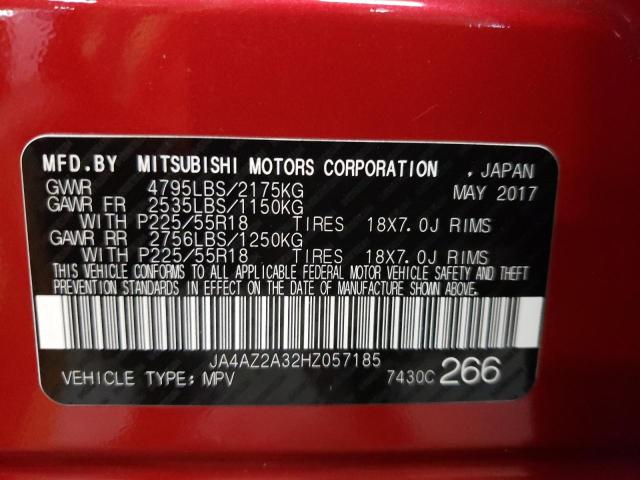 2017 MITSUBISHI OUTLANDER - JA4AZ2A32HZ057185