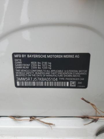 2019 BMW 330XI - 3MW5R7J57K8A05104