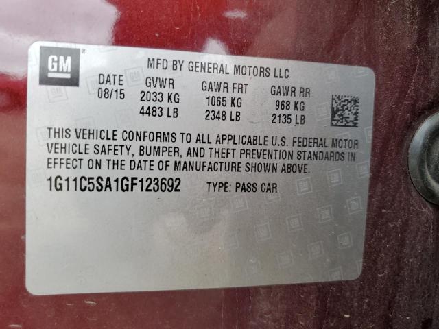 2016 CHEVROLET MALIBU LIM - 1G11C5SA1GF123692