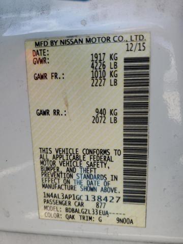 2016 NISSAN ALTIMA 2.5 - 1N4AL3AP1GC138427