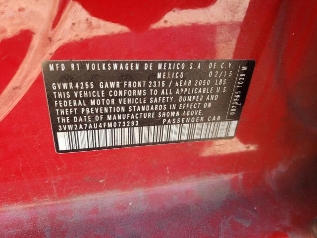 2015 VOLKSWAGEN GOLF TDI 3VW2A7AU4FM073293