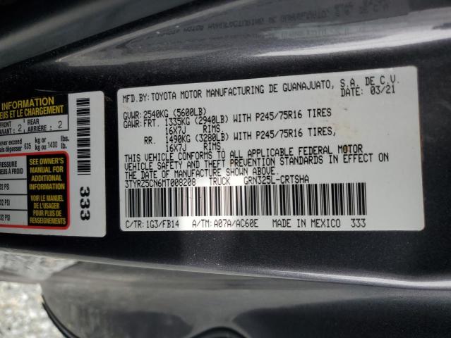 2021 TOYOTA TACOMA ACC - 3TYRZ5CN6MT008208