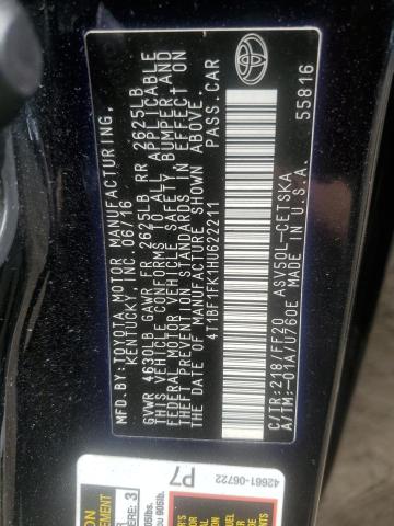 VIN 4T1BF1FK1HU622211 2017 Toyota Camry, LE no.12