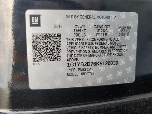 2019 CHEVROLET CORVETTE S - 1G1YB2D76K5120030