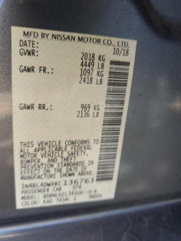 1N4BL4DWXKC136763 2019 NISSAN ALTIMA