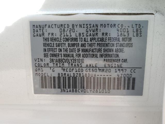 2020 NISSAN SENTRA SV - 3N1AB8CV0LY281010