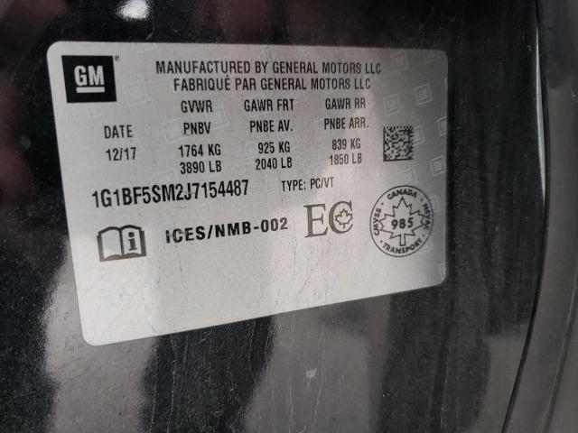 2018 CHEVROLET CRUZE PREM - 1G1BF5SM2J7154487