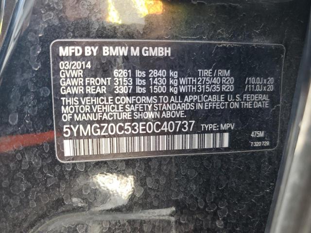 VIN 5YMGZ0C53E0C40737 2014 BMW X6 no.13