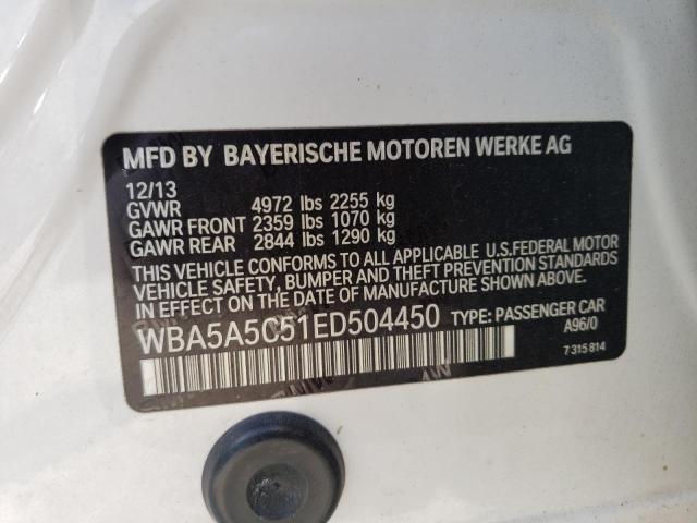 VIN WBA5A5C51ED504450 2014 BMW 5 Series, 528 I no.12