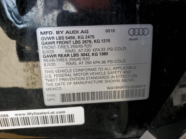 VIN WA1BNAFY5J2240514 2018 Audi Q5, Premium Plus no.14