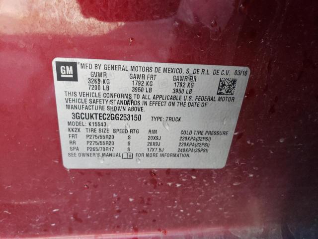 2016 CHEVROLET SILVERADO - 3GCUKTEC2GG253150