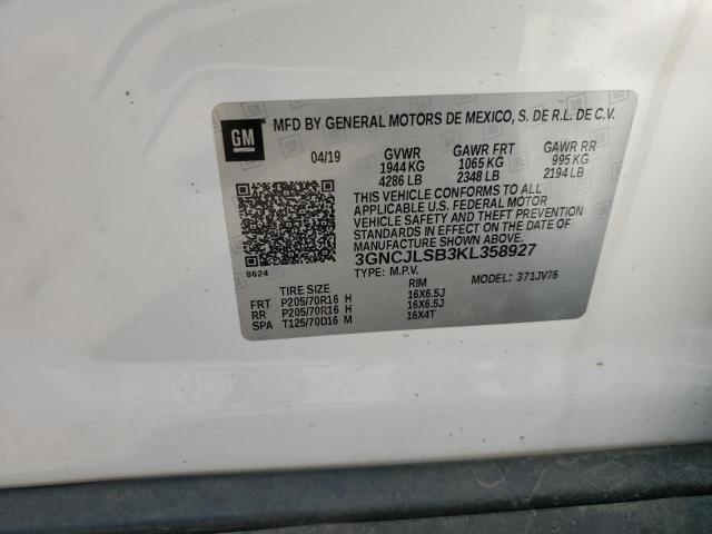 2019 CHEVROLET TRAX 1LT - 3GNCJLSB3KL358927