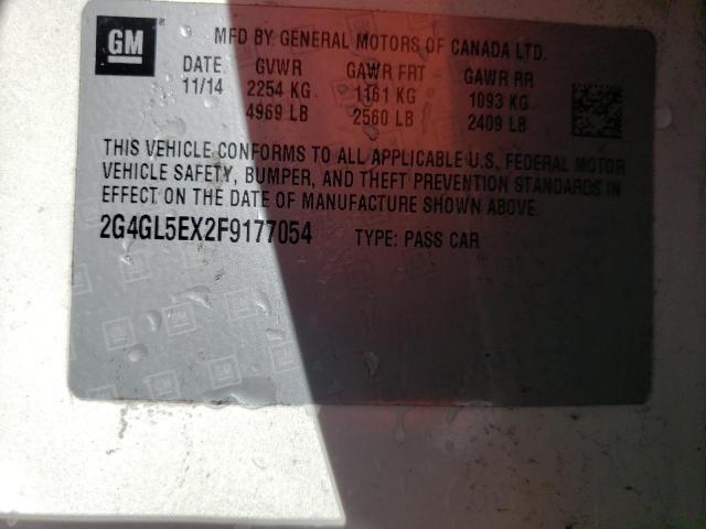 2015 BUICK REGAL 2G4GL5EX2F9177054