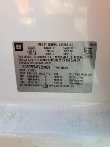 2015 CHEVROLET SILVERADO - 1GCRCREC4FZ321808