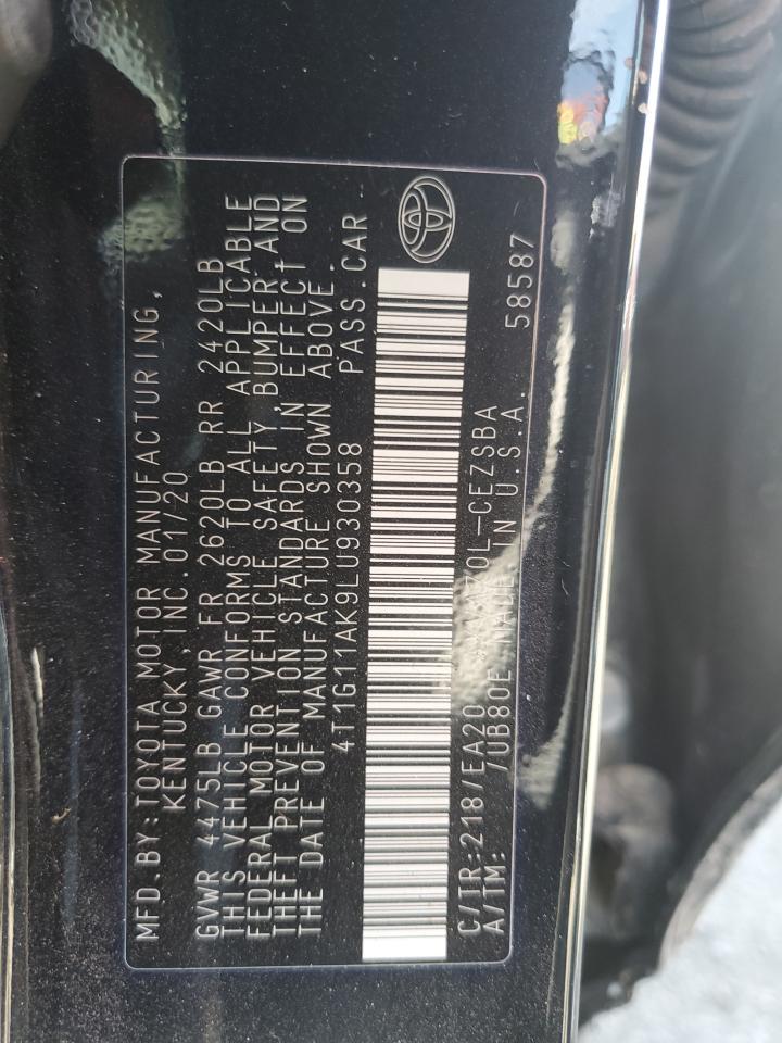 Lot #2979446781 2020 TOYOTA CAMRY SE