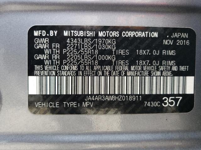 2017 MITSUBISHI OUTLANDER - JA4AR3AW8HZ018911