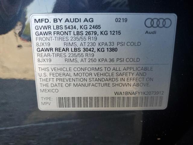 VIN WA1BNAFY1K2073912 2019 Audi Q5, Premium Plus no.13