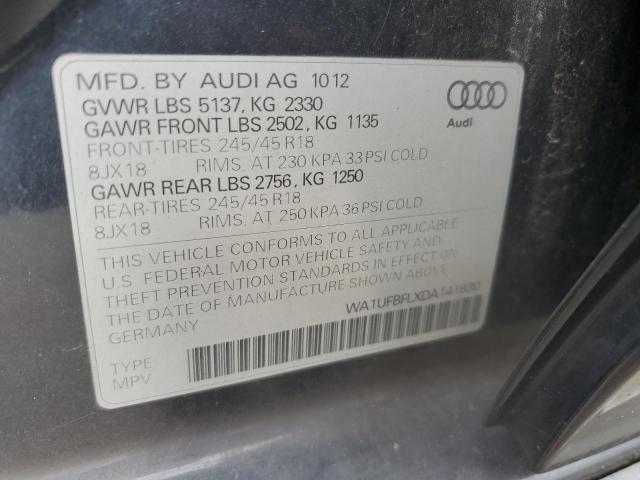 VIN WA1UFBFLXDA141830 2013 Audi A4, Premium Plus no.12