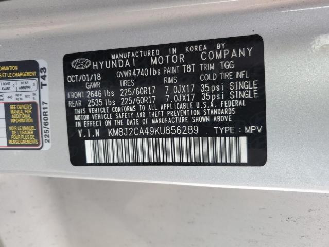 2019 HYUNDAI TUCSON SE - KM8J2CA49KU856289