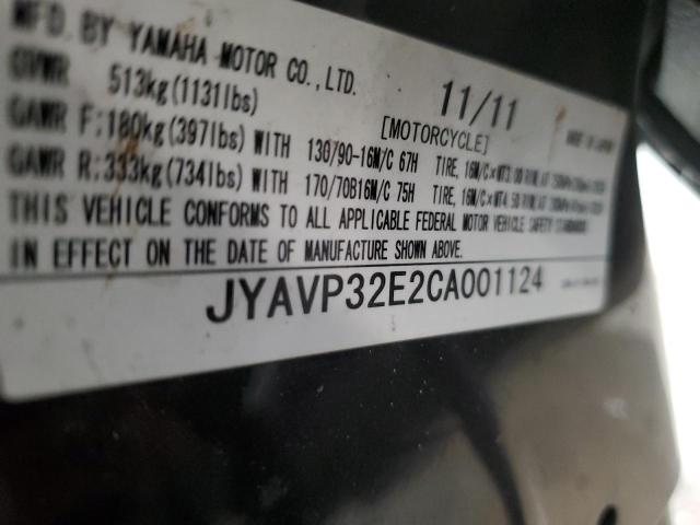 2012 YAMAHA XVS1300 CT JYAVP32E2CA001124