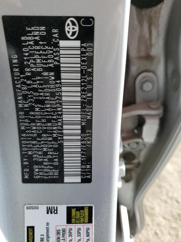 2022 TOYOTA COROLLA LE - 5YFEPMAE4NP275094