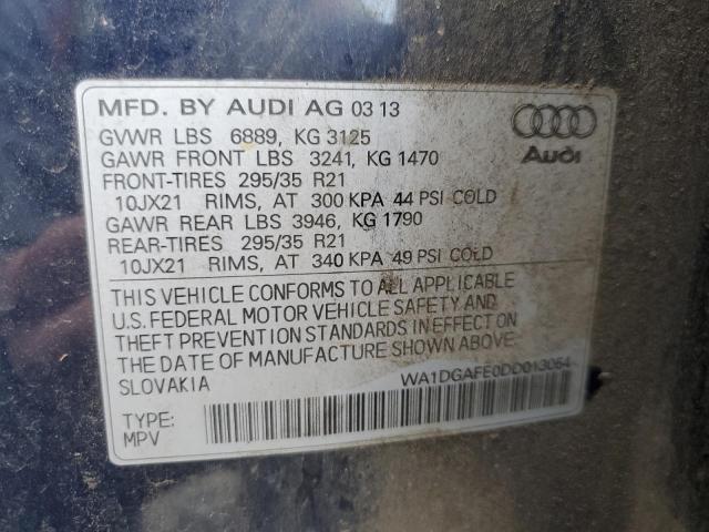 VIN WA1DGAFE0DD013054 2013 Audi Q7, Prestige no.13