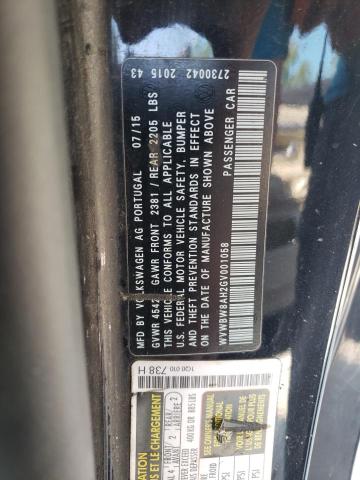 2016 VOLKSWAGEN EOS KOMFOR - WVWBW8AH2GV001058