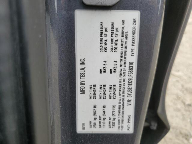 2020 TESLA MODEL 3 - 5YJ3E1EC9LF586310