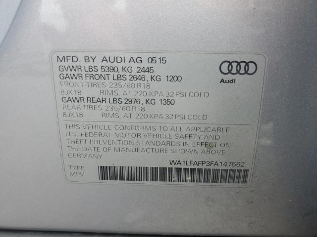 VIN WA1LFAFP3FA147562 2015 AUDI Q5 no.13