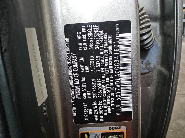2016 HYUNDAI SANTA FE S - 5XYZWDLA0GG341601
