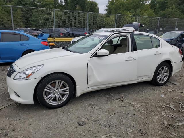 INFINITI G37 2013 white  gas JN1CV6AR9DM756684 photo #1