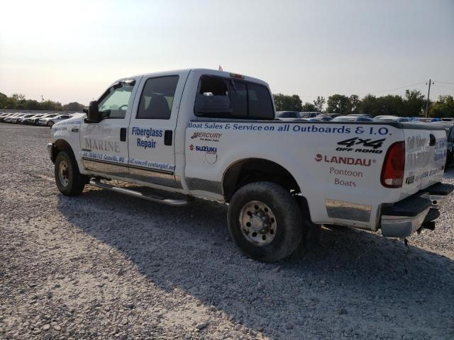 FORD F250 SUPER 2000 white crew pic diesel 1FTNW21F2YEE31635 photo #3