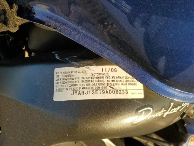 2009 YAMAHA FZ6 SHG JYARJ13E19A006233