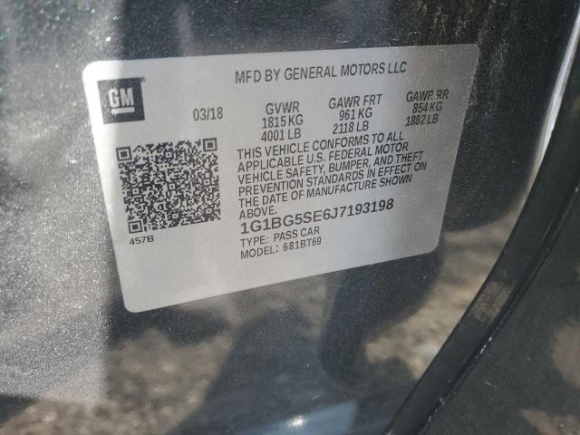 2018 CHEVROLET CRUZE LT - 1G1BG5SE6J7193198