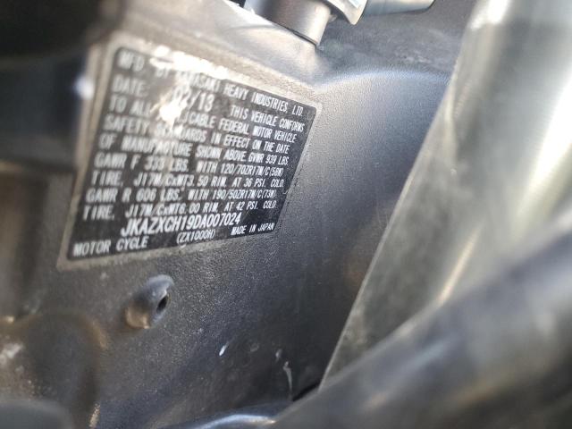 2013 KAWASAKI ZX1000 H - JKAZXCH19DA007024