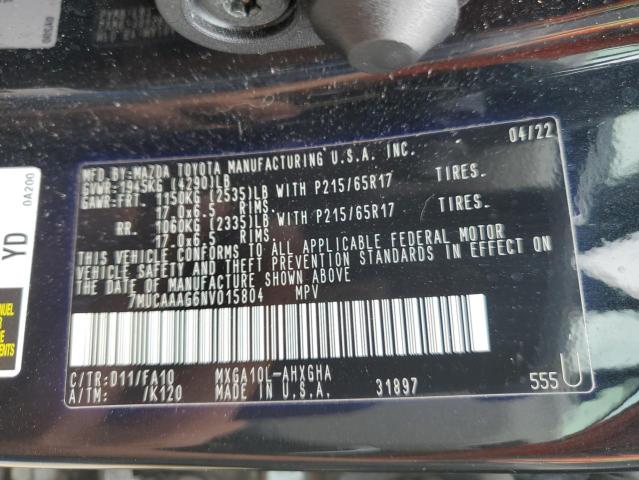2022 TOYOTA COROLLA CR - 7MUCAAAG6NV015804